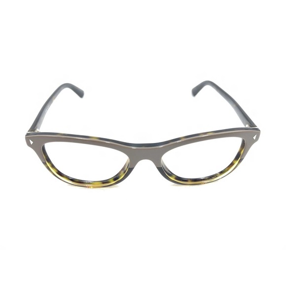Prada VPR Gray Brown Tortoise Cat Eye Eyeglasses Frames 51-17 140 Italy Designer - Picture 2 of 12